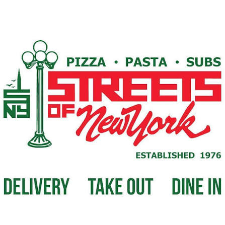 Streets of New York pizza, pasta and subs logo