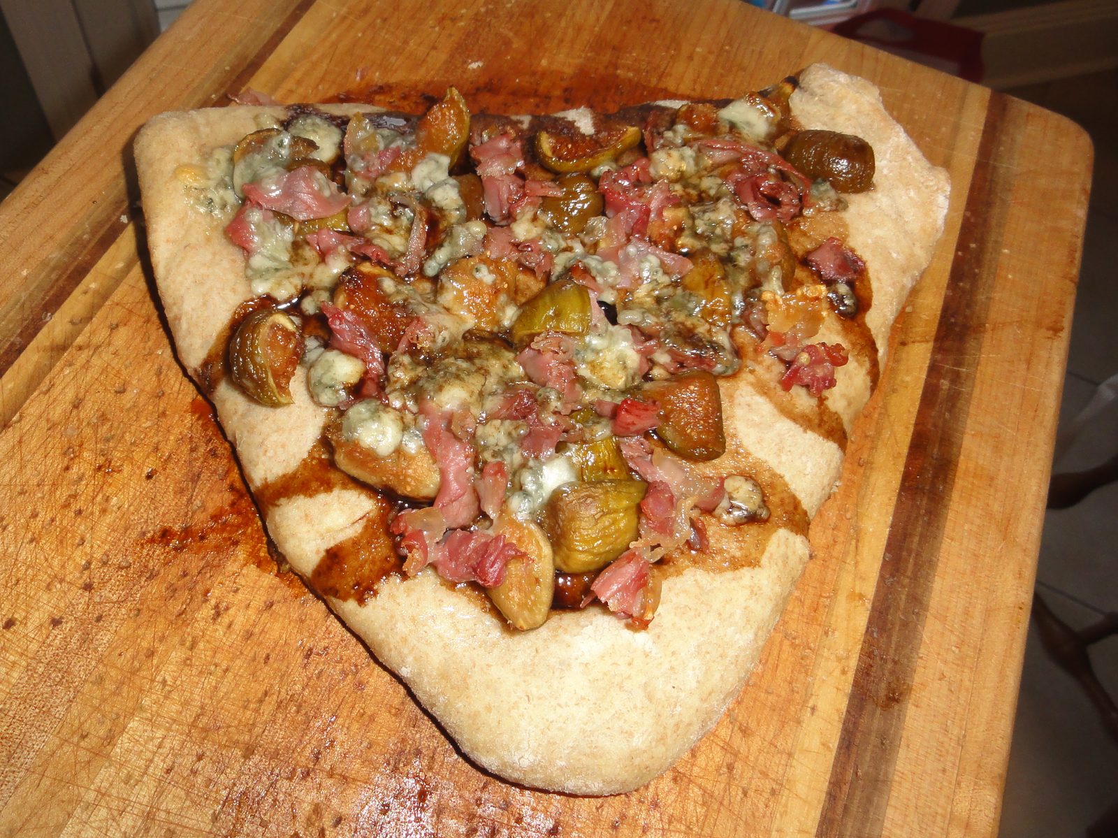 Prosciutto, gorgonzola and fig flatbread (stock photo, not Vicinos Local Italian)